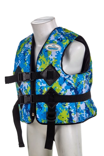 Equipamento de Auxílio a Flutuação MODELO KIDS AZUL no MANEQUIM